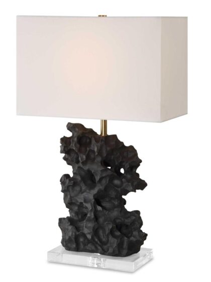 Uttermost Basalt Black Stone Table Lamp