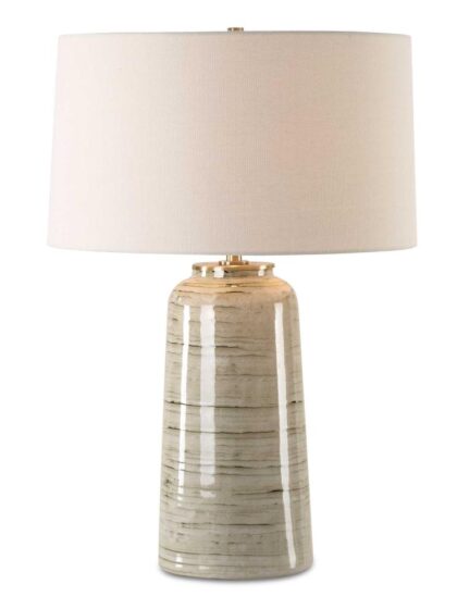 Uttermost Strata Tan Glaze Table Lamp