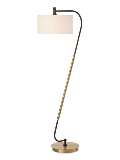 Uttermost Irwin Curved Brass Floor Lamp