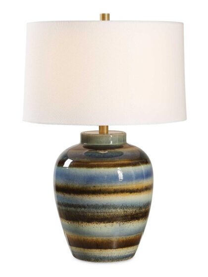 Uttermost Judarn Blue Brown Table Lamp