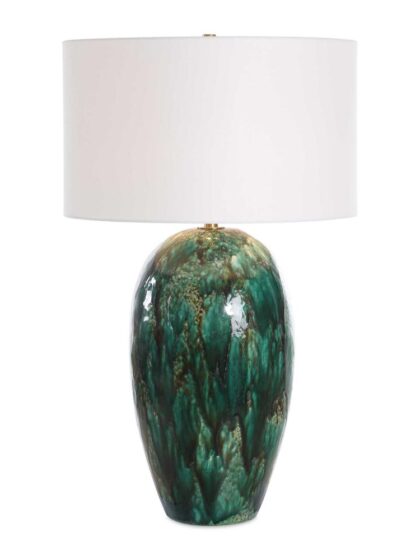 Uttermost Ceralene Green Table Lamp