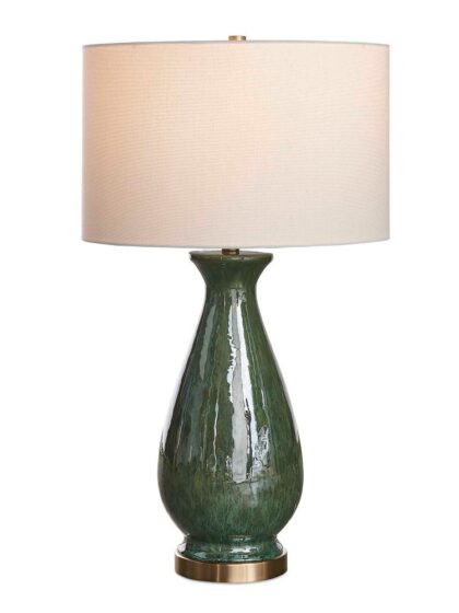 Uttermost Colestin Deep Green Table Lamp