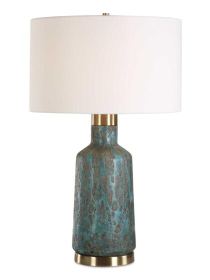 Uttermost Dauphine Cracked Teal Table Lamp