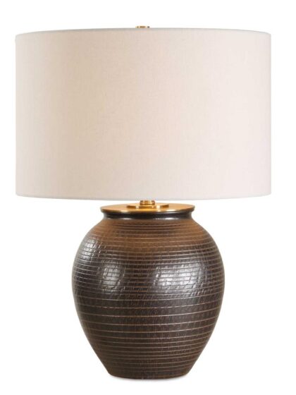 Uttermost Hawkins Bronze Ribbed Table Lamp