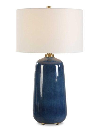 Uttermost Brae Blue Glaze Table Lamp