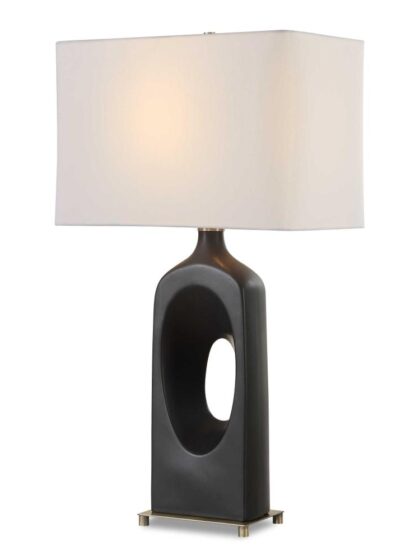 Uttermost Void Matte Black Table Lamp