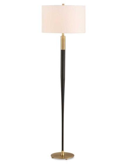 Uttermost Stowe Satin Black Floor Lamp