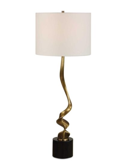 Uttermost Spiraling Cordless Brass Buffet Lamp