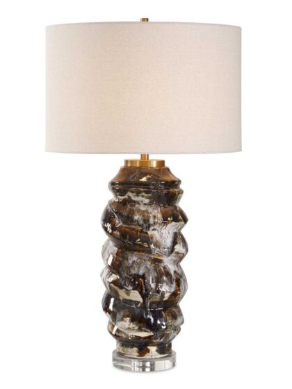Uttermost Cuoco Mottled Brown Table Lamp