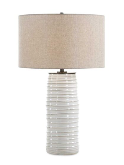 Uttermost Barat White Ceramic Table Lamp