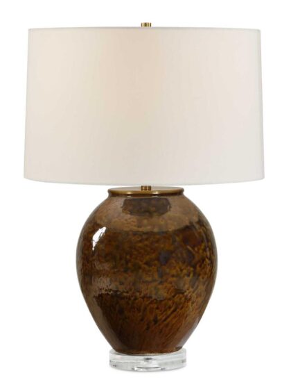 Uttermost Rye Glazed Brown Table Lamp