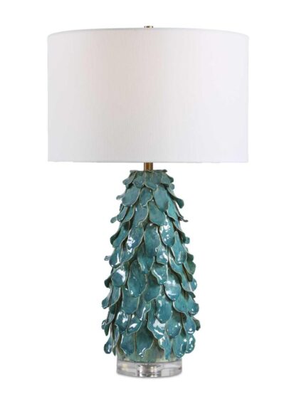 Uttermost Mina Teal Blue Table Lamp