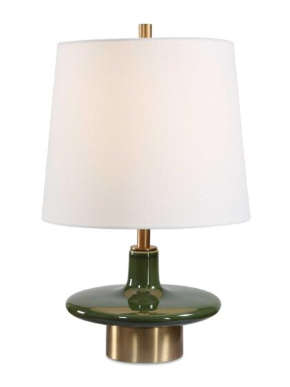 Uttermost Sieler Glossy Green Table Lamp