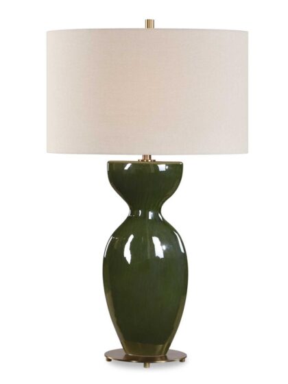 Uttermost Curhan Green Glaze Table Lamp