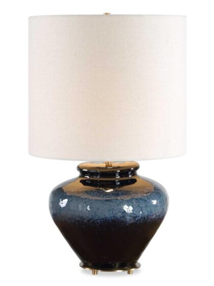 Uttermost Andrus Blue Glaze Table Lamp