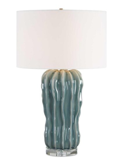 Uttermost Niese Light Blue Glaze Table Lamp