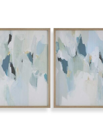Uttermost Seabreeze Abstract Framed Canvas Prints Set/2