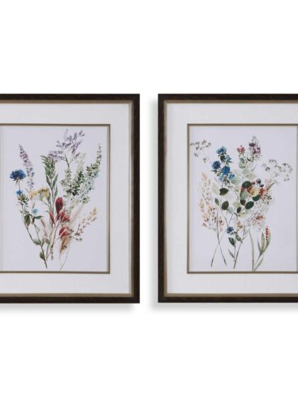 Uttermost Delicate Flowers Framed Prints Set/2