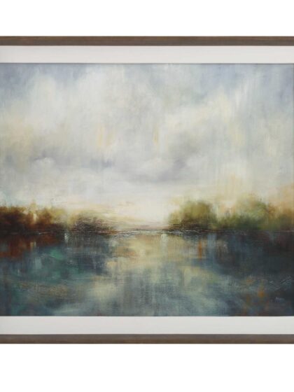 Uttermost Blue Reverie Framed Abstract Lake Print