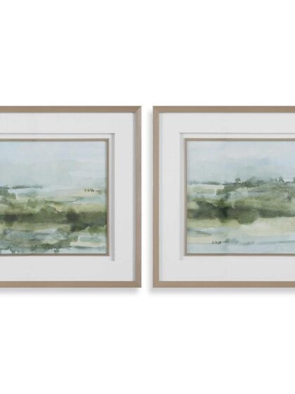 Uttermost Soft Sage Abstract Landscape Prints Set/2