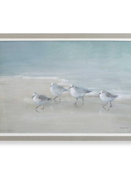 Uttermost Tranquil Shorebirds On The Sand Framed Print