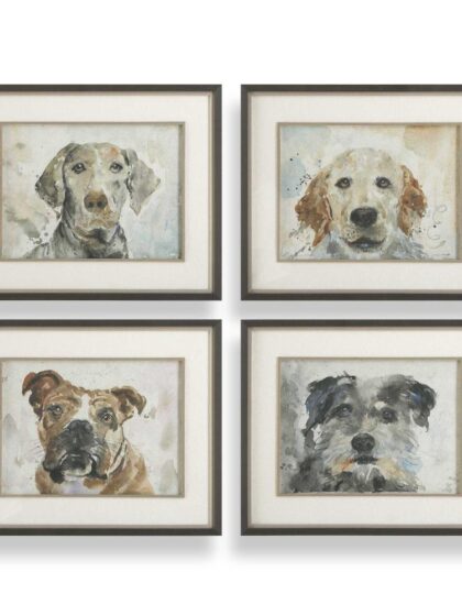Uttermost Dog Days Framed Prints Set/4