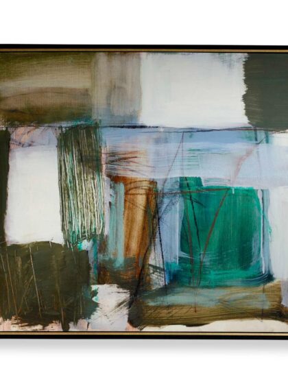Uttermost Green Fields Framed Abstract Canvas