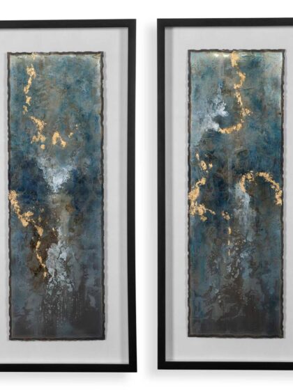 Uttermost Glimmering Agate Abstract Prints Set/2