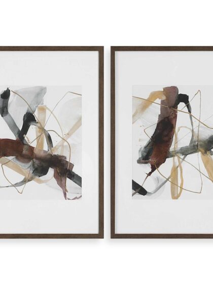 Uttermost Burgundy Interjection Abstract Prints Set/2