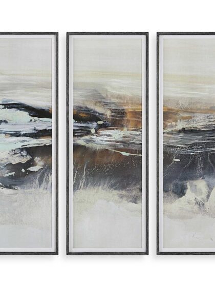 Uttermost Graphite Horizon Framed Prints Set/3