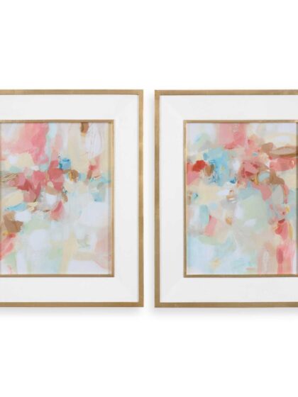 Uttermost A Touch Of Blush And Rosewood Fences Art Set/2