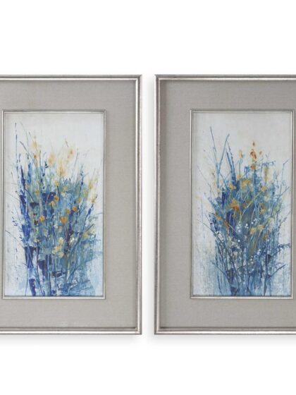 Uttermost Indigo Florals Framed Art Set/2