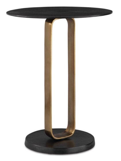 Uttermost Aperture Brass Accent Table