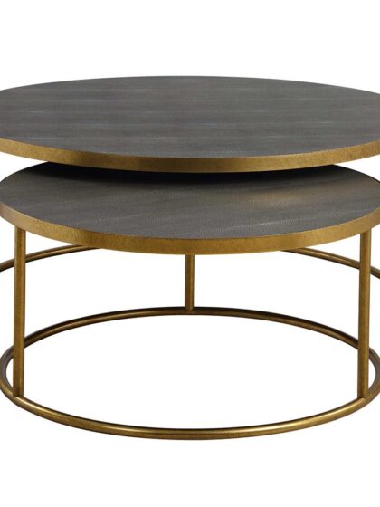 Uttermost Aragon Gray Nesting Coffee Tables Set/2