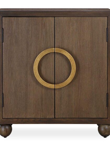 Uttermost Mayenne 2 Door Oak Wood Cabinet