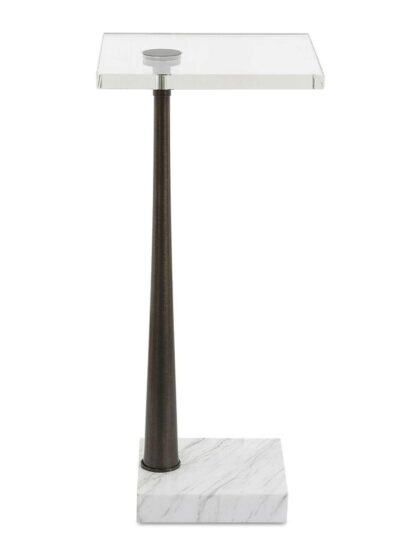Uttermost Pelton Marble Glass Drink Table