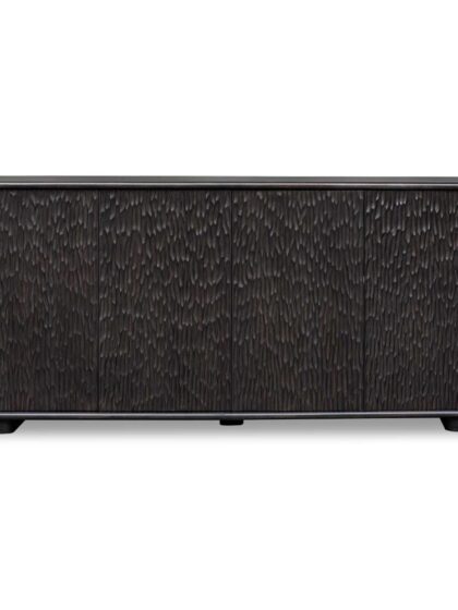 Uttermost Stevenson Ebony Wood 4 Door Cabinet