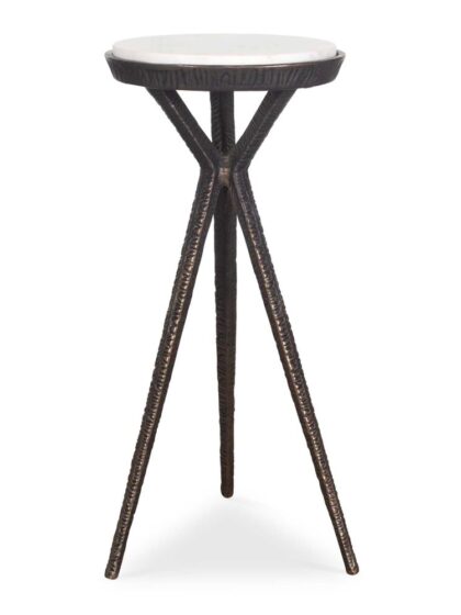 Uttermost Tilton White Marble Accent Table