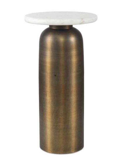 Uttermost Reiss Marble & Brass Drink Table