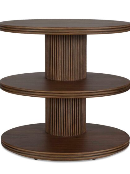 Uttermost Top Tier Oval Walnut Side Table
