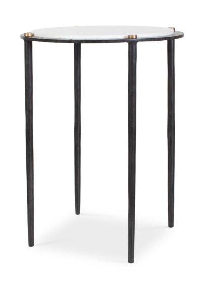 Uttermost Wren Round White Marble Accent Table