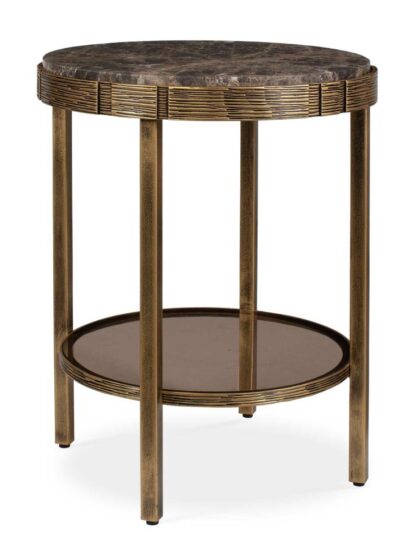 Uttermost Cusano Round Dark Marble Accent Table