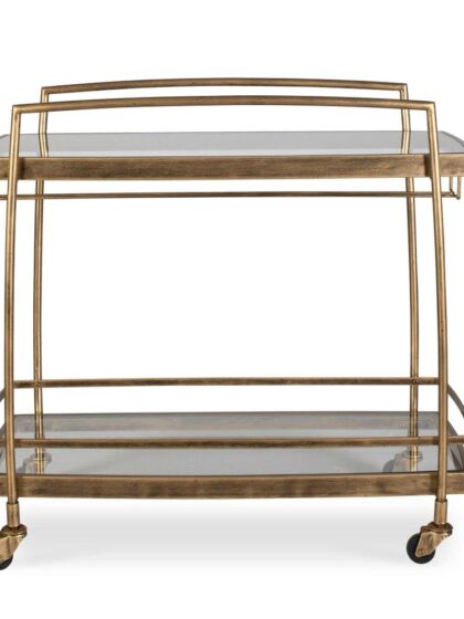 Uttermost Scarritt Antique Brass Bar Cart