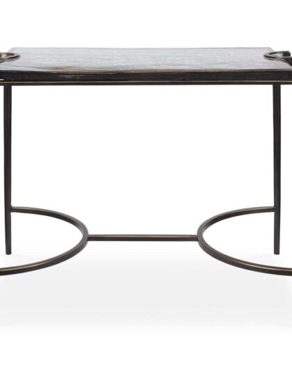 Uttermost Eisen Textured Glass Accent Table