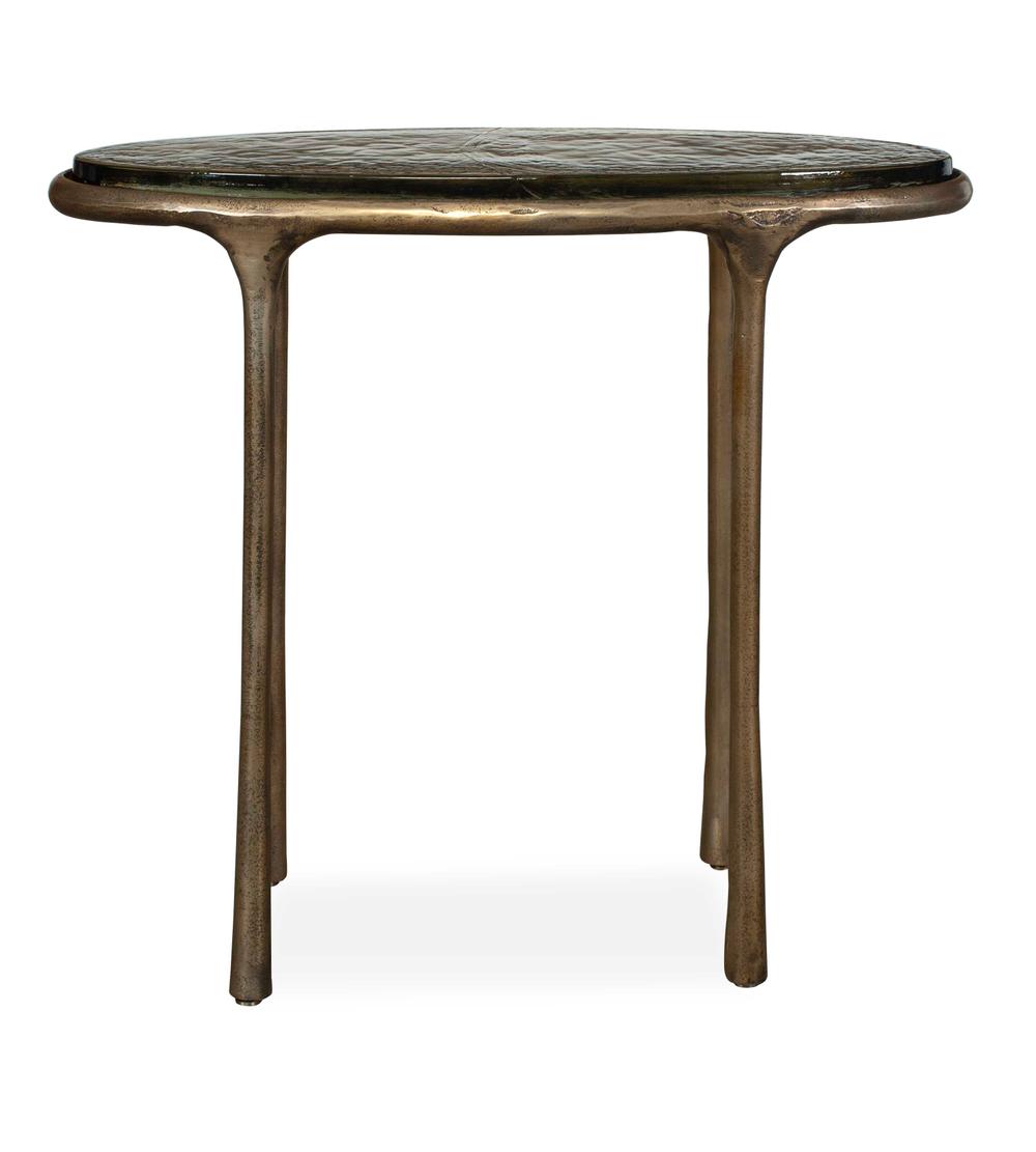 Uttermost Ata Oval Brass Accent Table