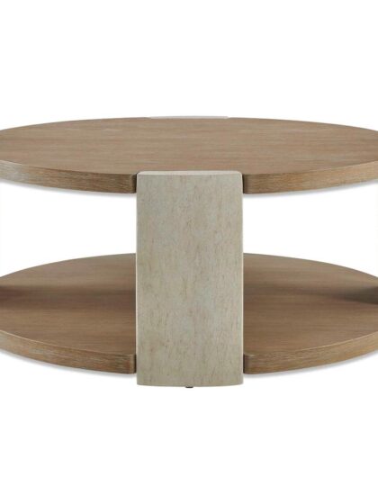 Uttermost Maulet Round Oak Coffee Table