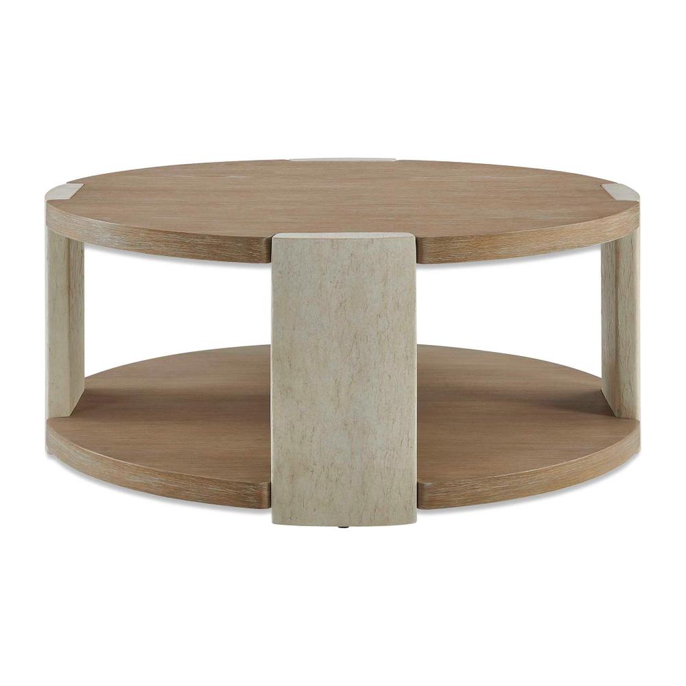 Uttermost Maulet Round Oak Coffee Table