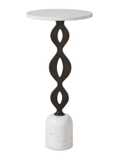 Uttermost Ila Round White Drink Table