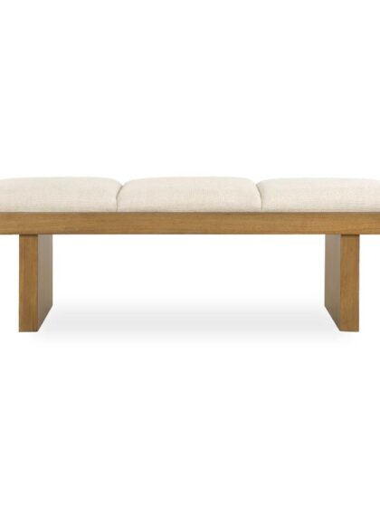 Uttermost Haden White Upholstery Bench