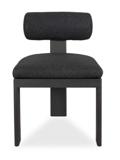 Uttermost Bolster Back Charcoal Outdoor Dining Chair